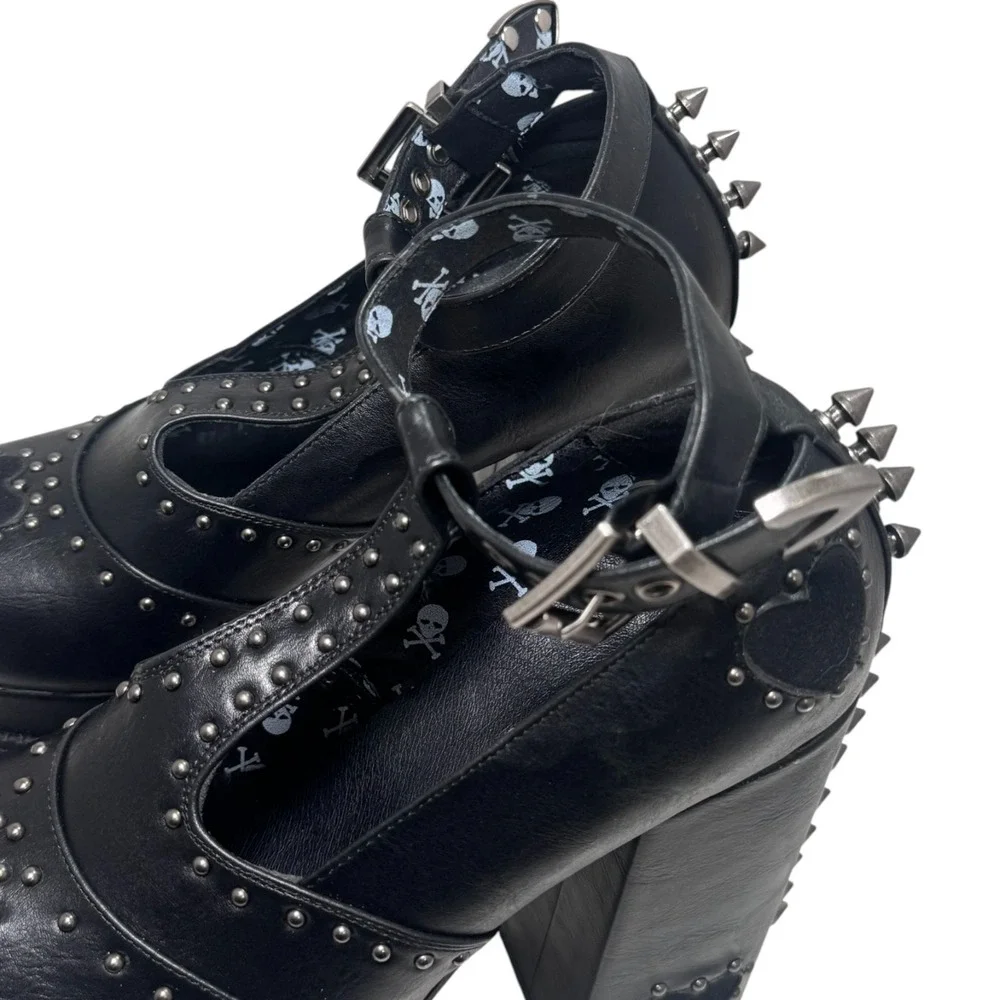 Lamoda she's so special SPIKED platform heels Dolls Kill Goth Edgy Sexy Size 8 - Picture 9 of 11